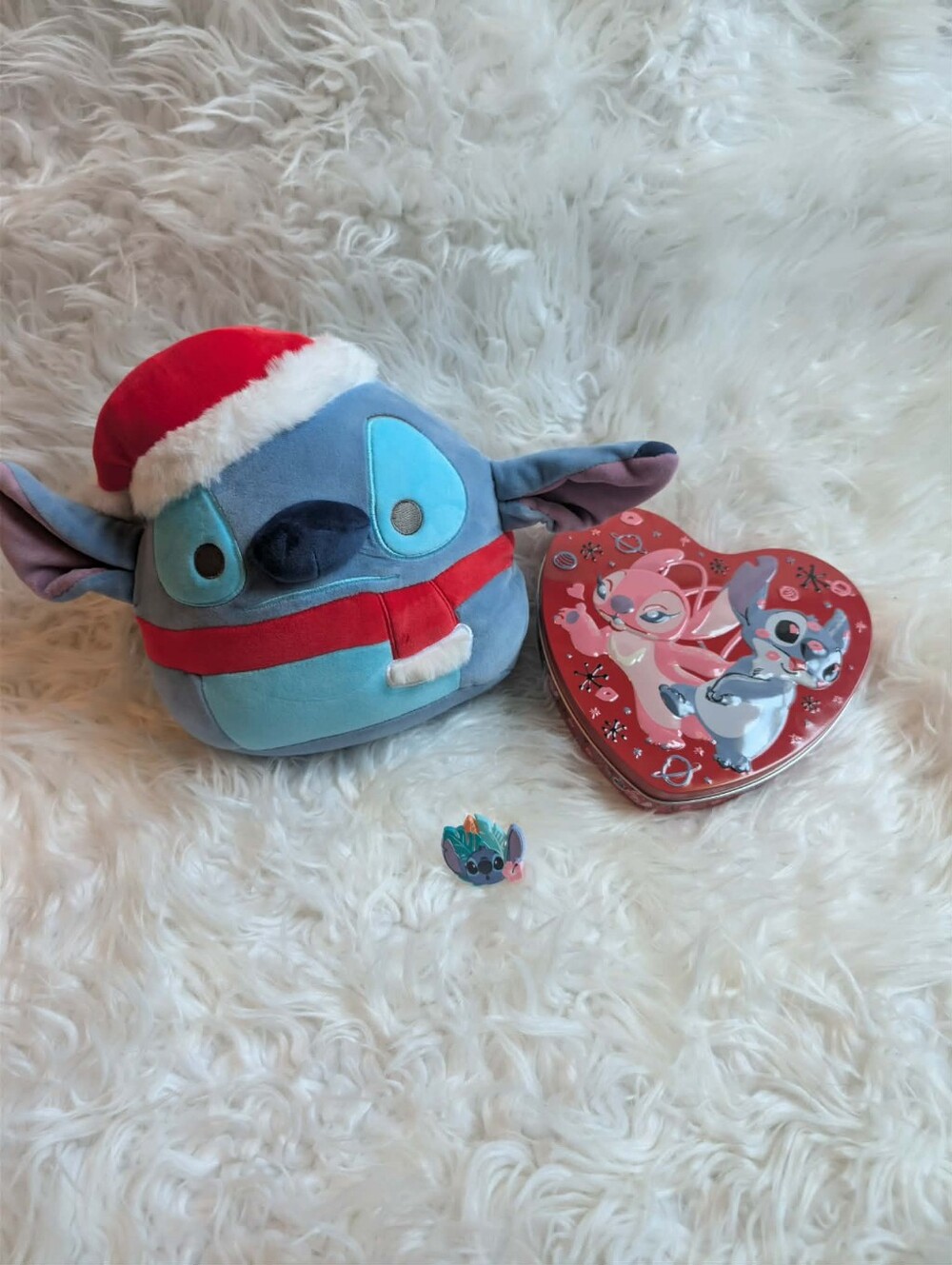 3pc Disney Stitch Plush Holiday Large Plush in Blue and Red
